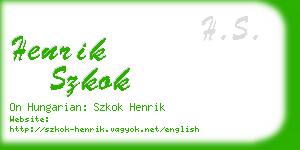 henrik szkok business card